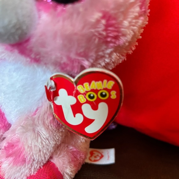 Ty beanie boos sugar the dog pink white purple 2015 original tags attached - Picture 6 of 8
